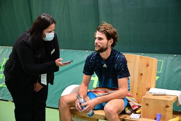 Martina Moser interviewing Maxime Cressy Foto:Strimmer