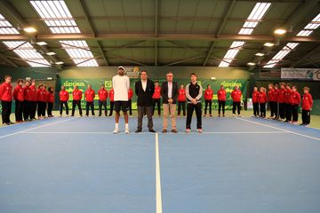 Players and Referees before the singles final